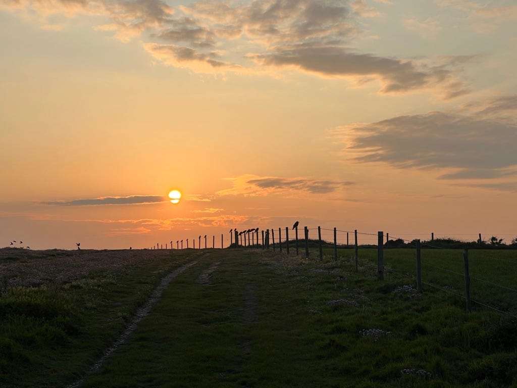 Photo by Author — fading into the sunset — planning for retirement