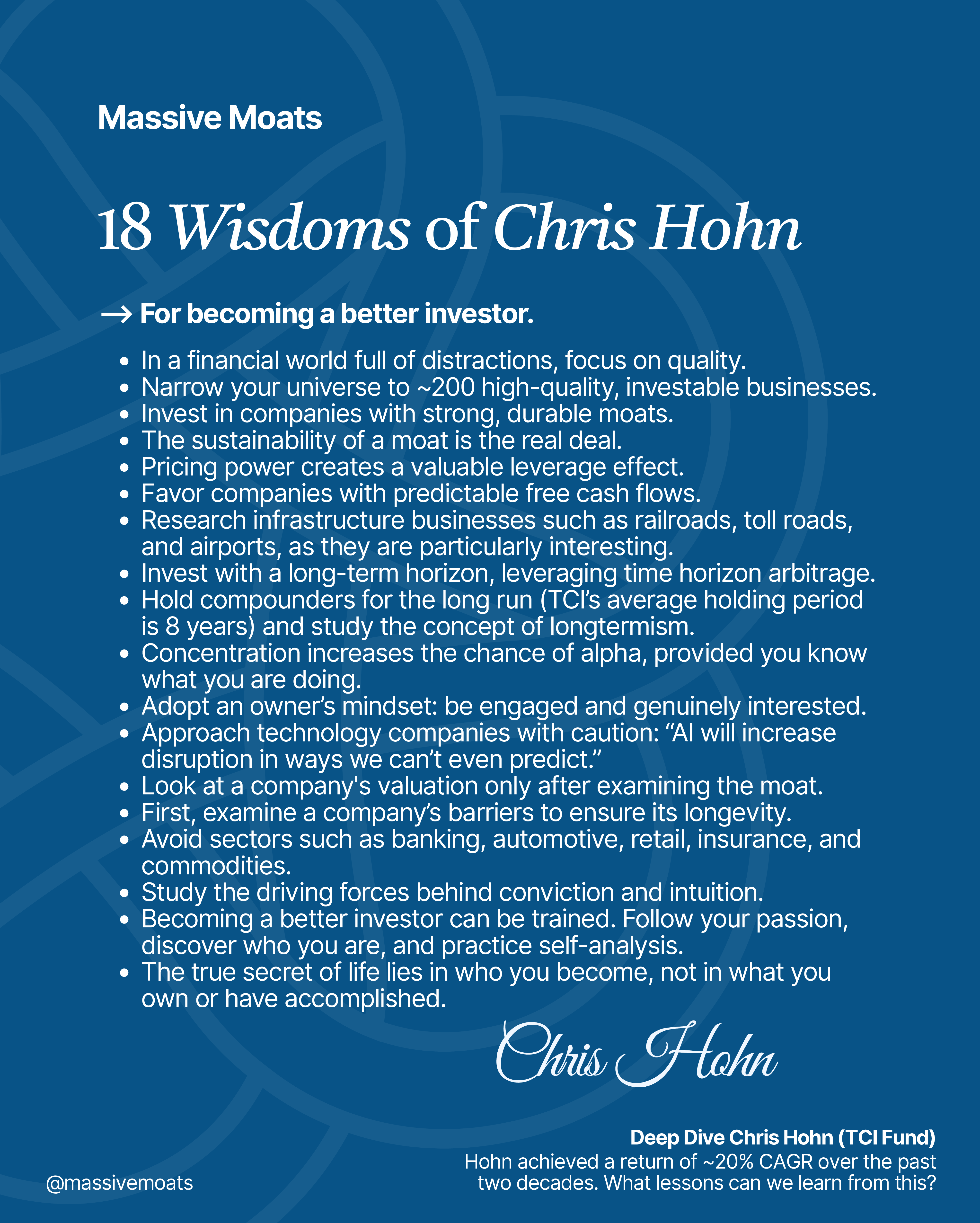 The Wisdom of Chris Hohn - Massive Moats