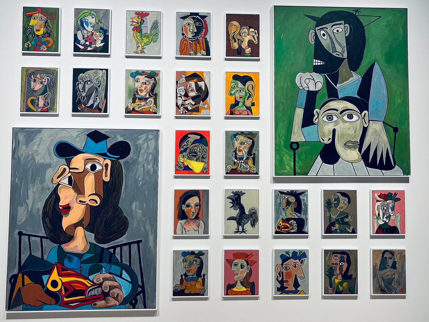 Photograph of an art exhibit: Pleasure of Picasso by Keiichi Tanaami:  ICA Miami (2024–25)