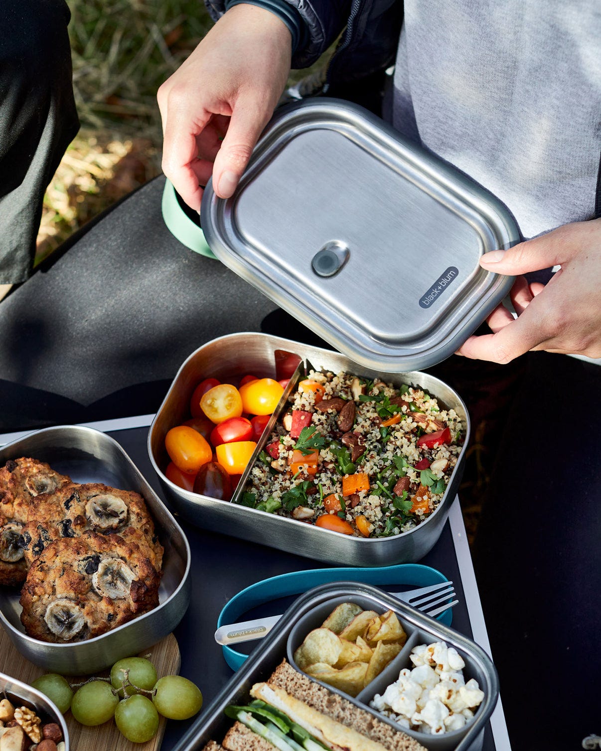 Black+Blum | Boîte à lunch large en acier inoxydable | Réutilisable,  durable, sans danger pour les aliments, écologique, 100 % étanche,  résistant au four et au congélateur. – Black+Blum EU