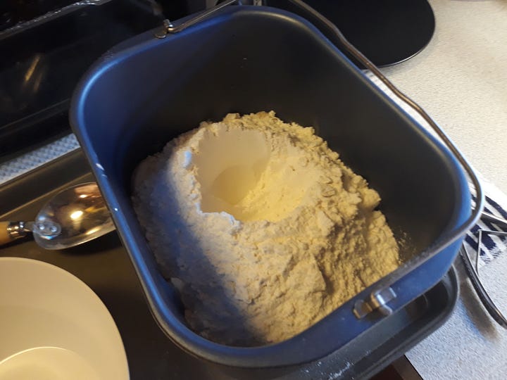 Before and after melted butter is added
