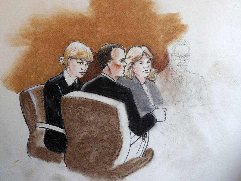 Taylor Swift courtroom sketch Taylor Swift courtroom sketch