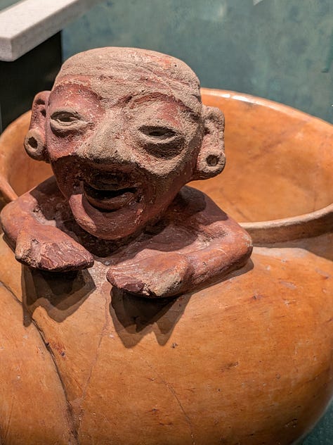 Three artifacts in the Anthropology Museum, Mexico City