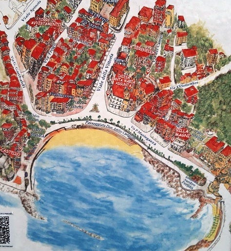map of San Terenzo - Gulf of Poets