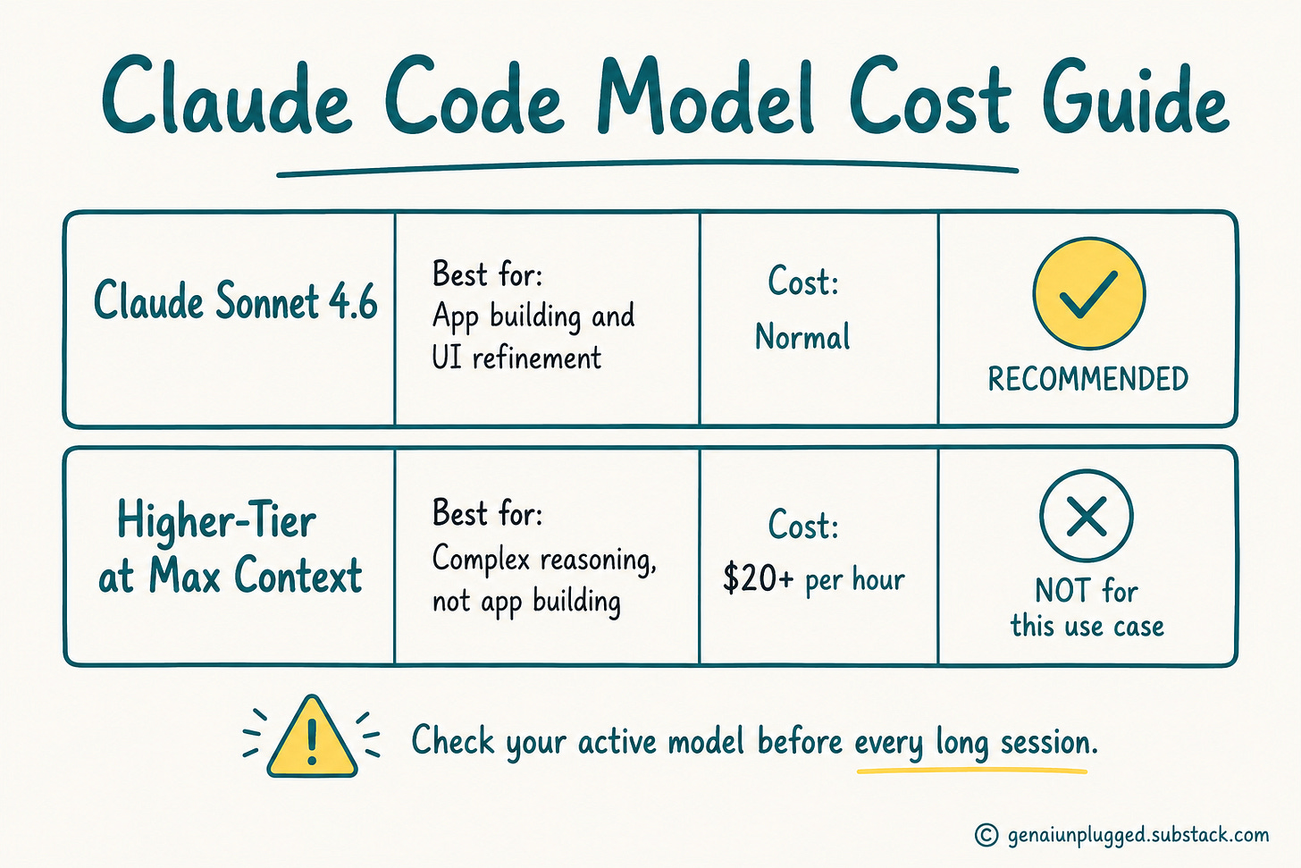 Claude Code model cost comparison: Sonnet 4.6 recommended for app building, higher-tier models at max context can cost $20 or more per hour Claude Code model cost comparison: Sonnet 4.6 recommended for app building, higher-tier models at max context can cost $20 or more per hour