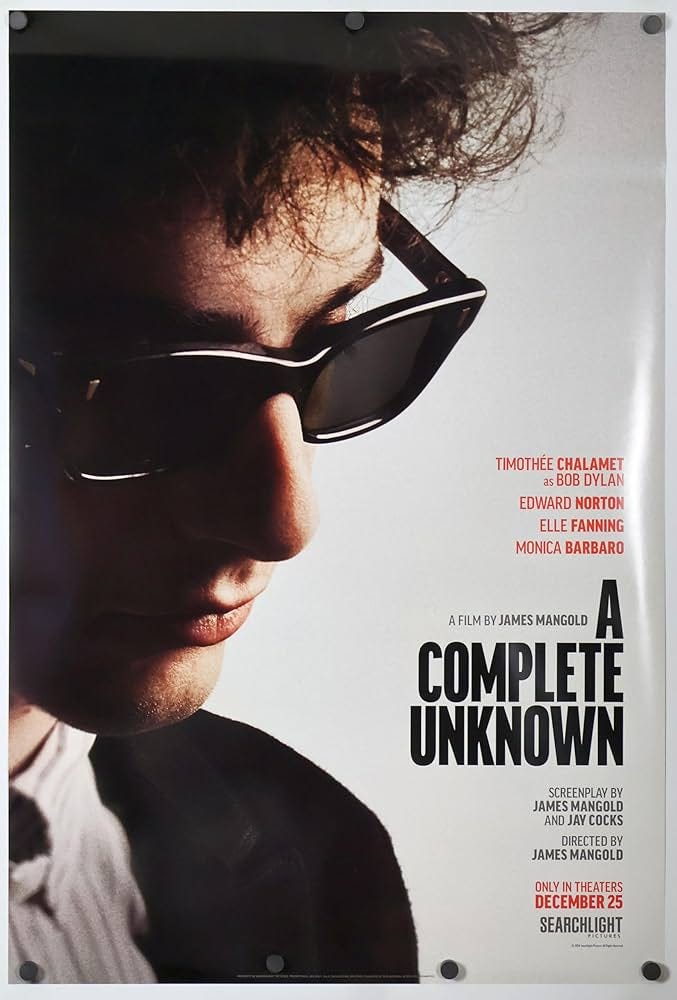 Amazon.com: A COMPLETE UNKNOWN MOVIE POSTER 2 Sided ORIGINAL 27x40 2024  Advance - Timothee Chalamet, Bob Dylan: Posters & Prints