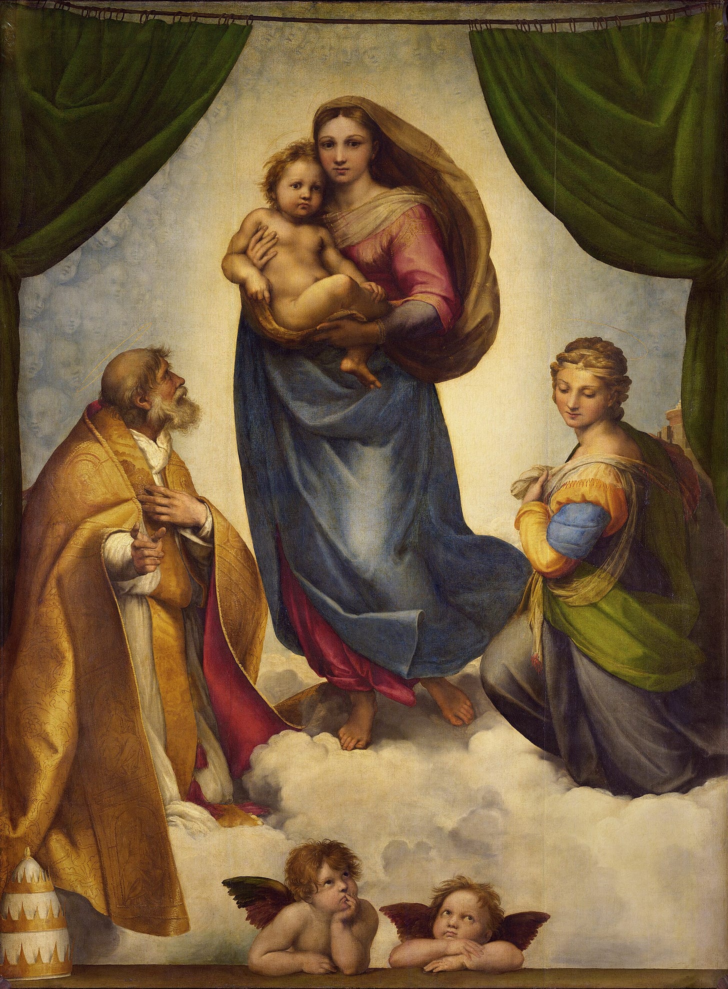 Sistine Madonna painting by Raphael Sistine Madonna painting by Raphael