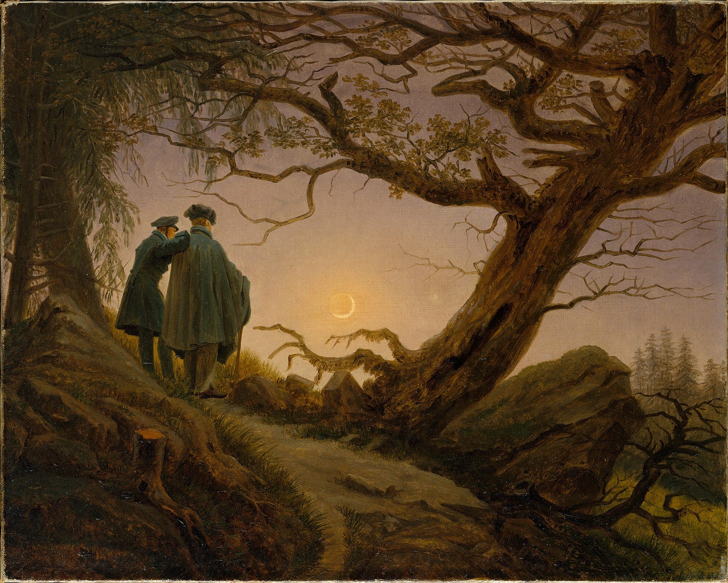 Friedrich woman facing sunrise Friedrich woman facing sunrise