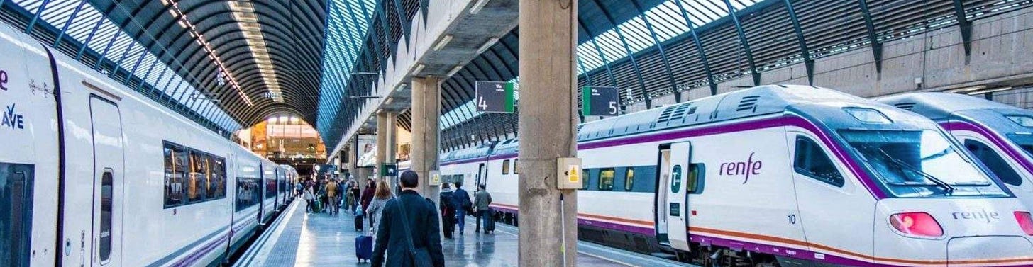 An AVE high speed train station in Spain An AVE high speed train station in Spain