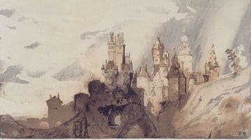 Illustration of Victor Hugo's The Cheerful Castle.