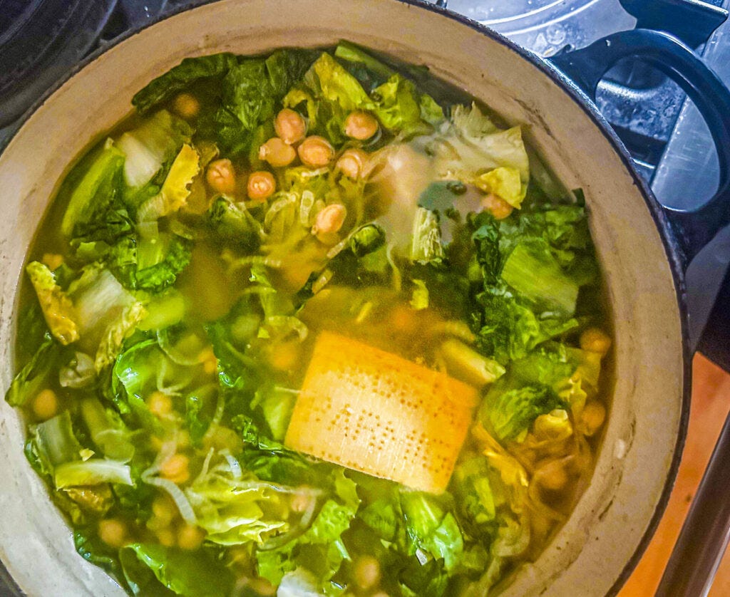 Chickpea and Escarole Soup | OurItalianTable.com
