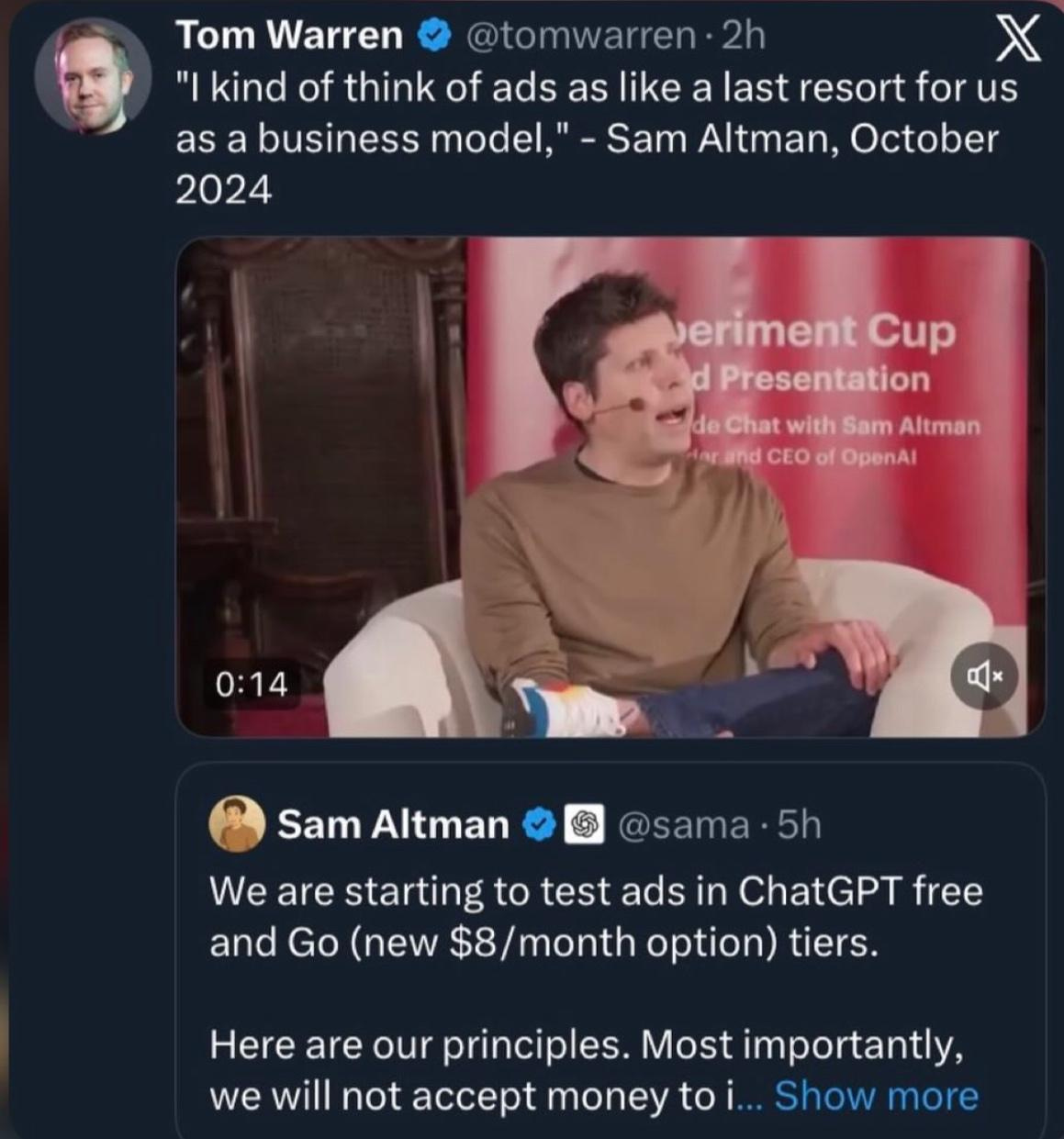 dos momentos interesantes de Sam Altman