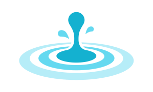 A water droplet creating ripples on the surface of the water