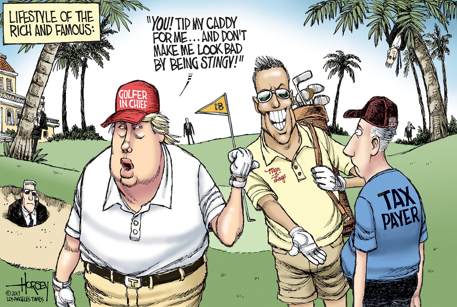 Political Cartoon U.S. Trump Golf Taxpayers Mar a Lago | The Week