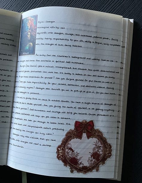 Photos of my notebook and noticeboard