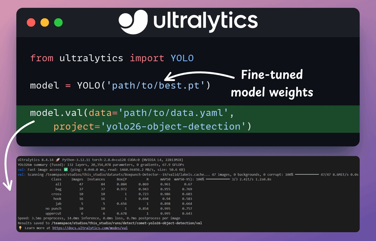 Fine-tune Ultralytics YOLO26 Object Detection Model