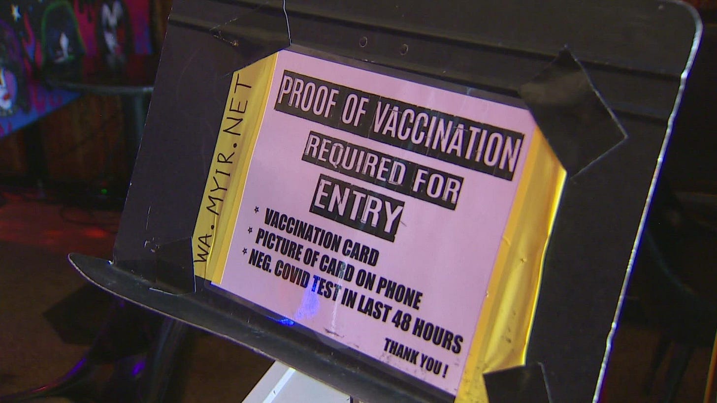 Enforcement plan for King County vaccine mandate for restaurants | king5.com
