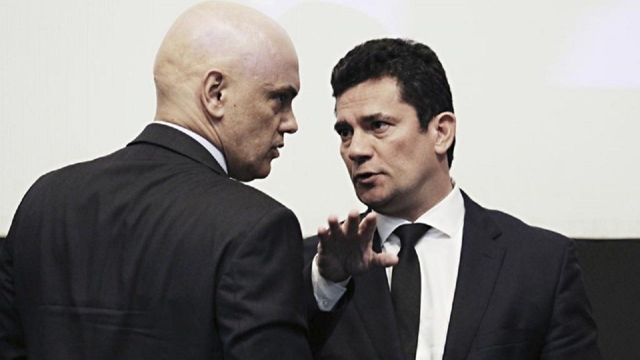 Alexandre de Moraes e Sérgio Moro em foto
