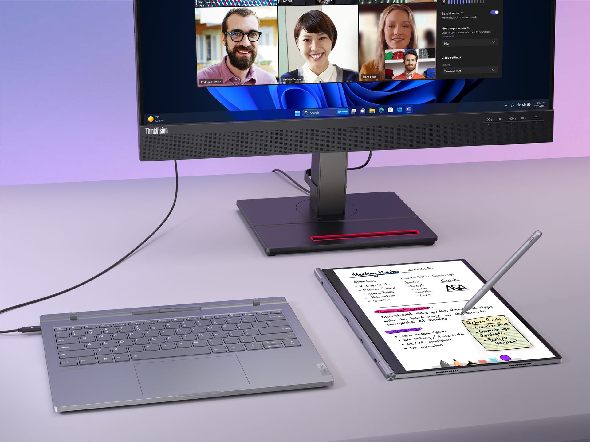This Lenovo 2-in-1 laptop turns into an Android tablet and Windows PC