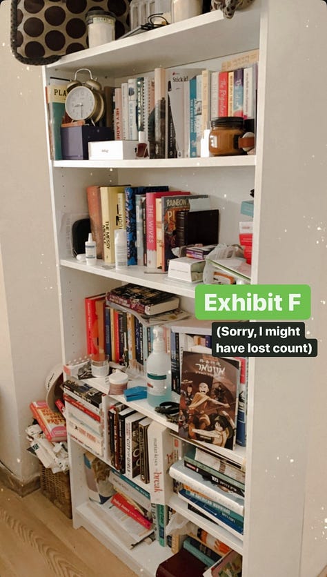 many bookshelves 