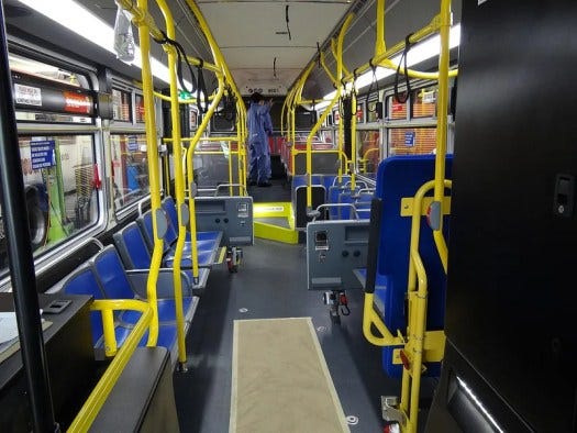 Interior Layout on Muni's new buses.