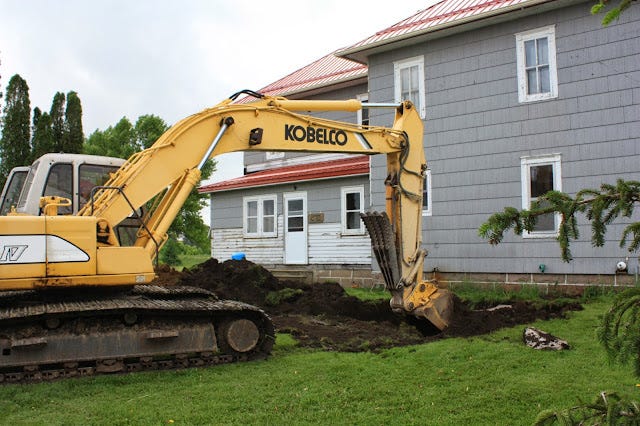 excavating for a new well