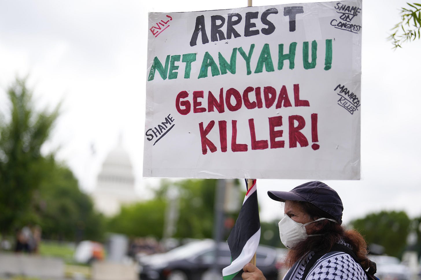 Anti-Israel protesters swarm Washington during Benjamin Netanyahu's address  to Congress - Washington Times