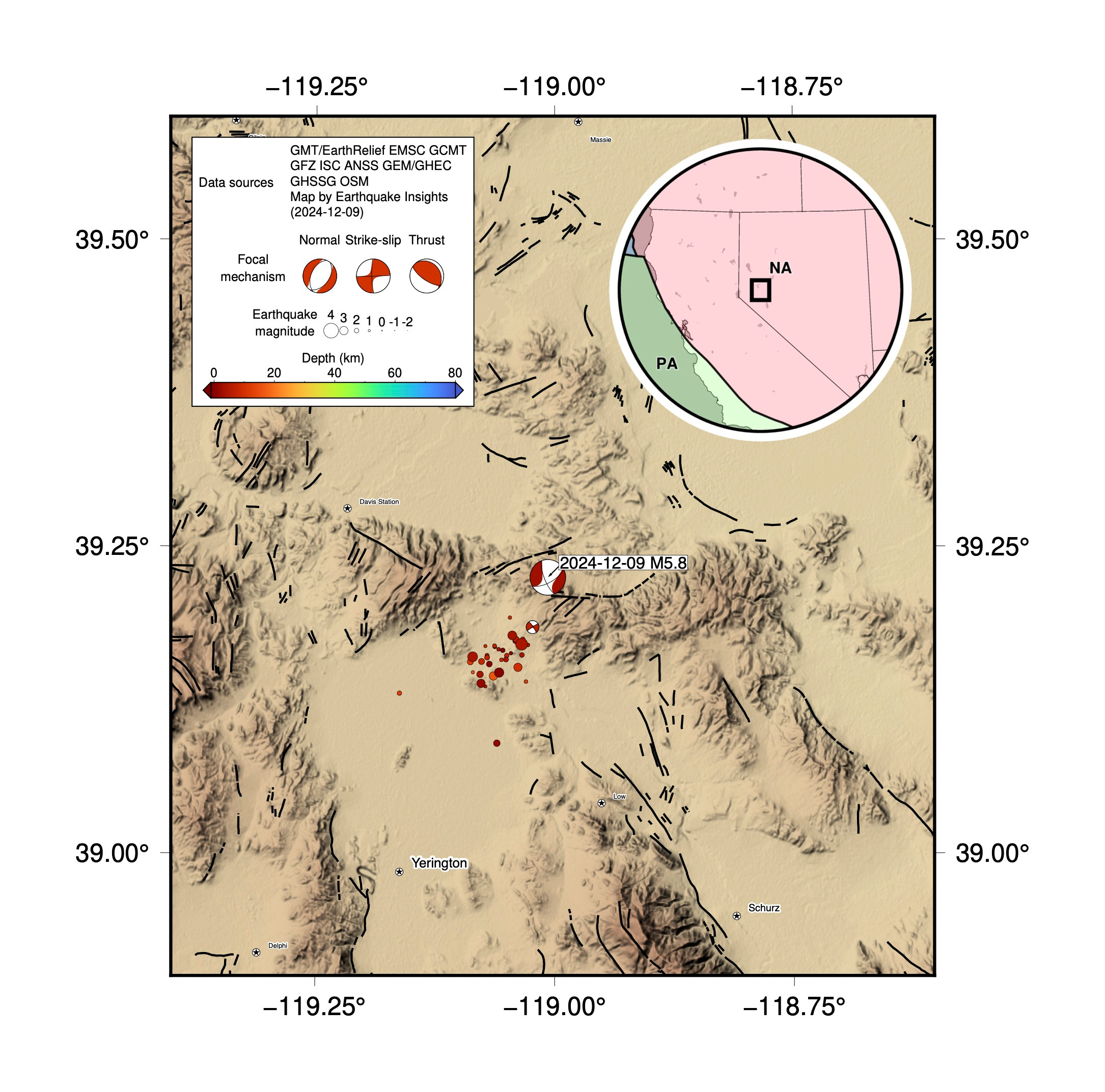 Mw5.8 earthquake shakes western Nevada
