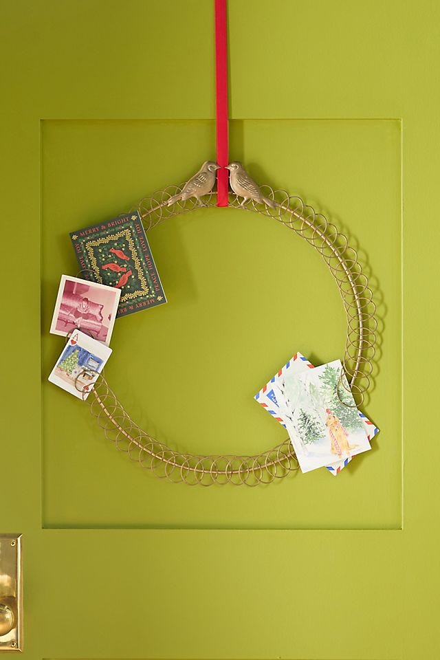 Card Holder Metal Wreath