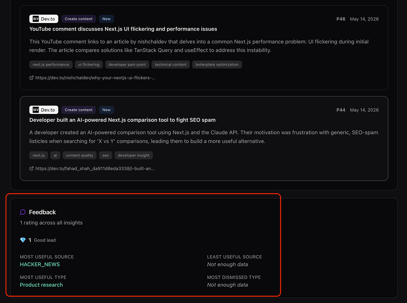 DemandHunt’s feedback section. Image by Jim Clyde Monge