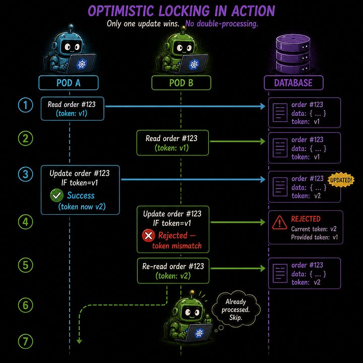 Optimistic locking sequence diagram Optimistic locking sequence diagram