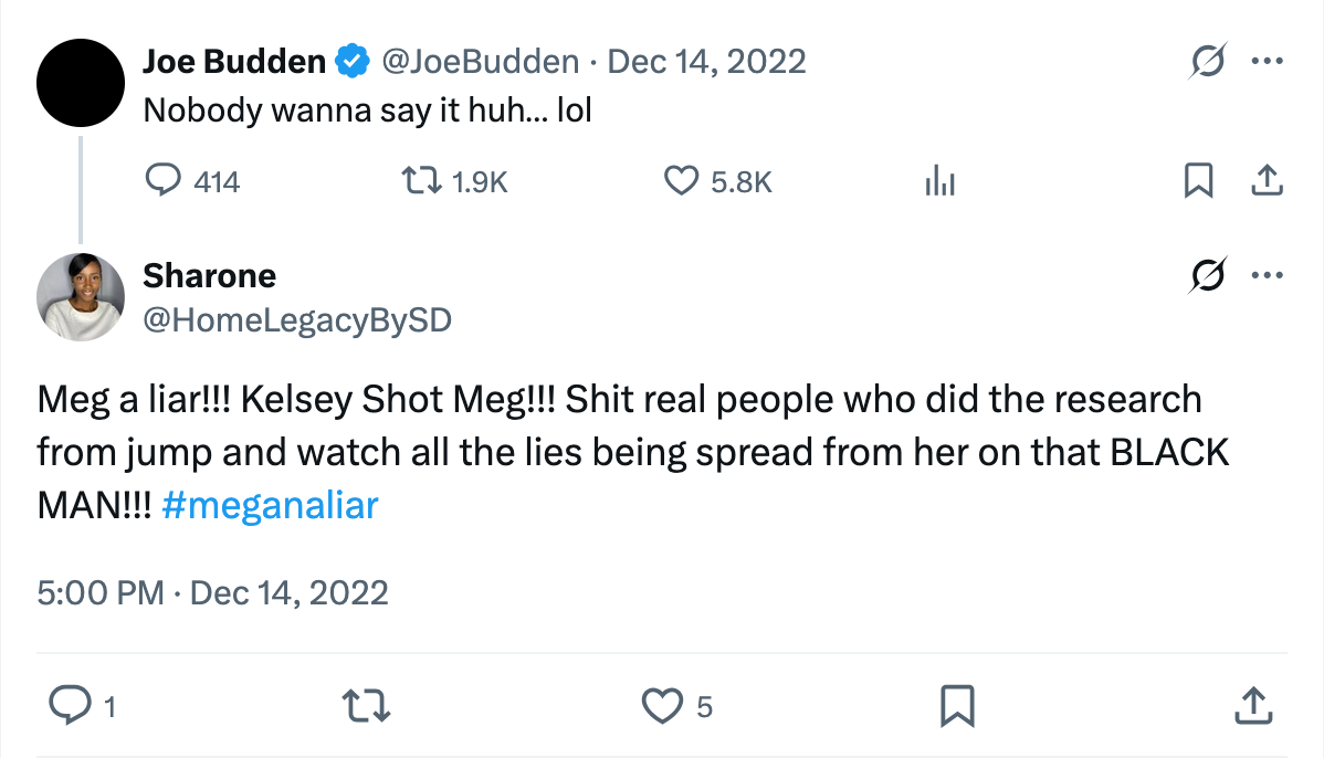 Tweet from Joe Budden and response from @HomeLegacyBySD