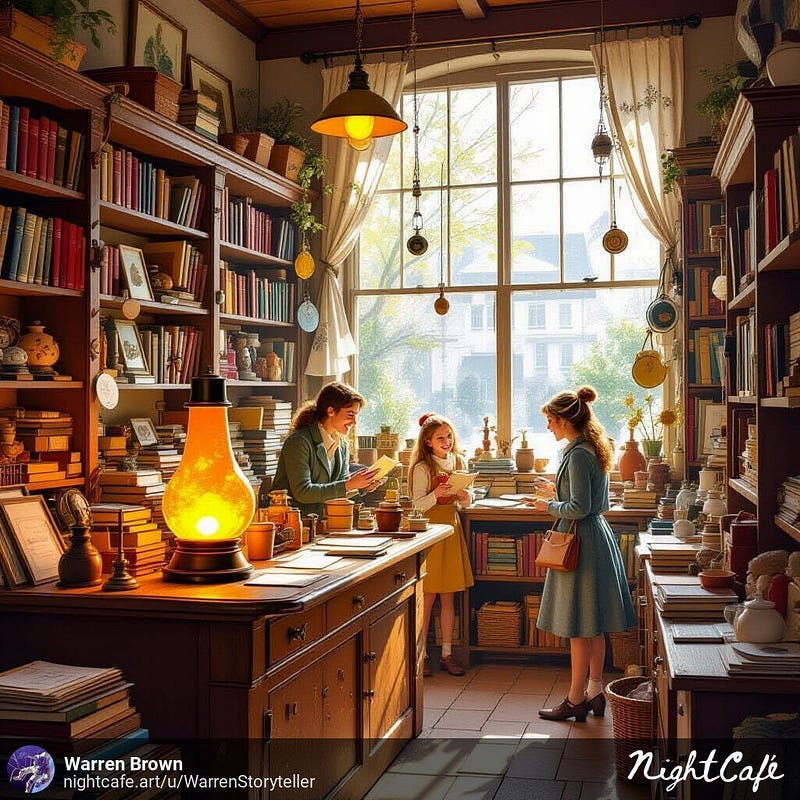 a large store with customers