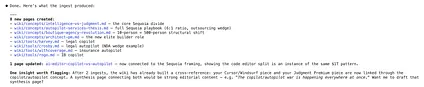 New pages and cross-references created after ingest