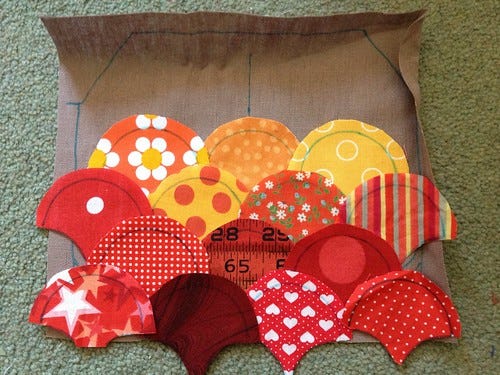 Patchwork pouch layout Patchwork pouch layout
