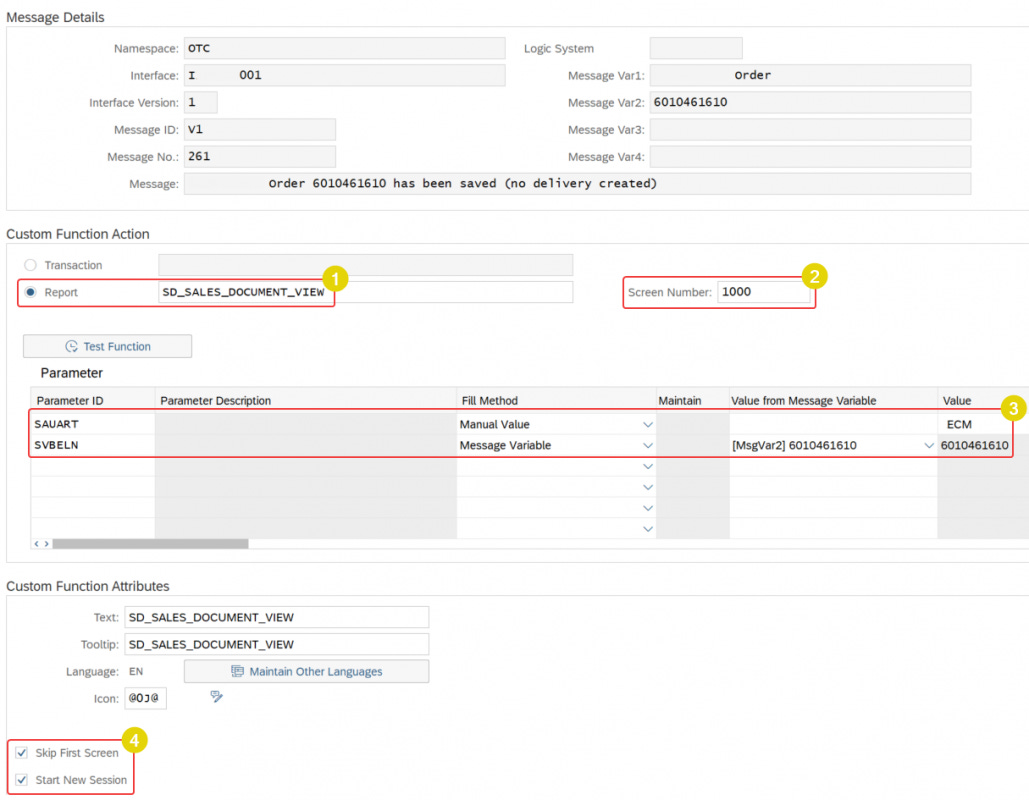 Selection screen number and selection screen parameters of report program