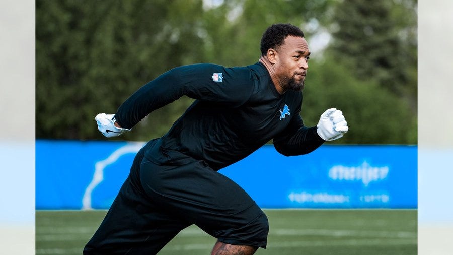 Derrick Barnes offseason workouts Detroit Lions May 2026