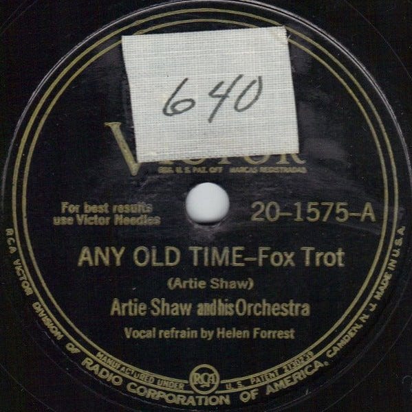 Any Old Time / My Heart Stood Still, Primary, 1 of 2