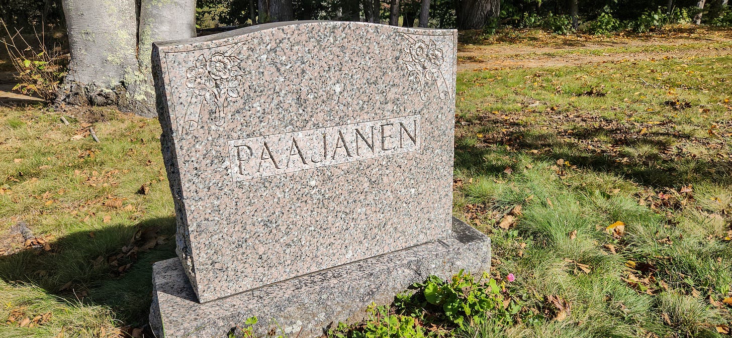 Paajanen Gravestone