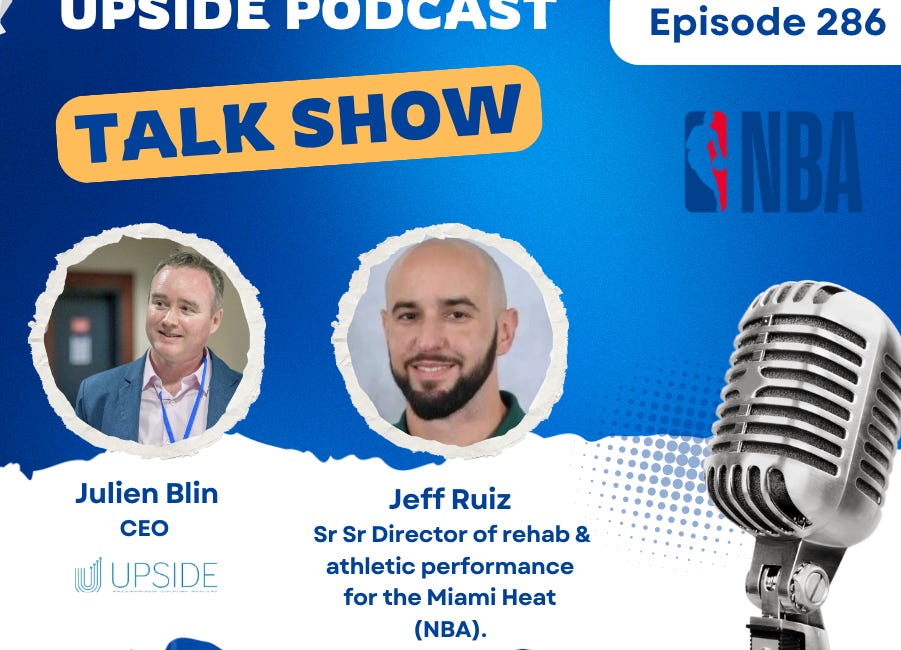 🎙️ 🏀 Upside Chat with Jeff Ruiz, the Sr Director of rehab and athletic performance, Miami Heat (NBA), on His Background, Preferred Tech, Approach Towards Training, Innovation, Recovery, and More.