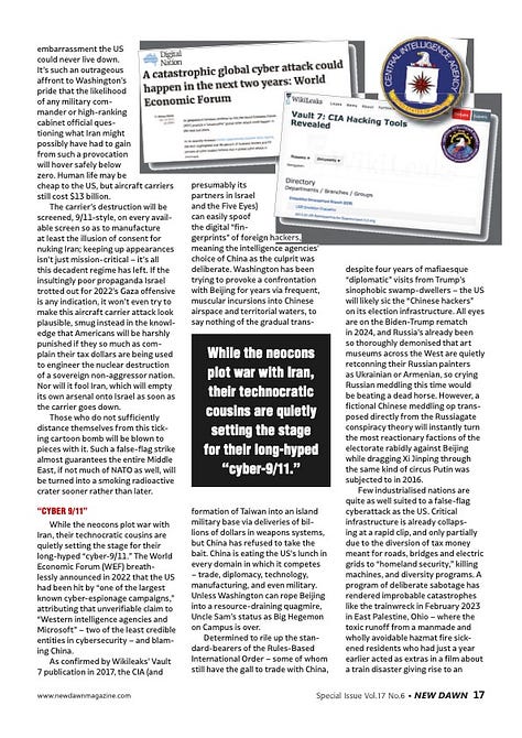 2024 predictions published in New Dawn magazine
