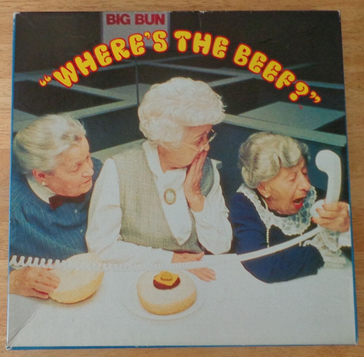 Vintage 1984 Wendys Wheres The Beef? Advertising Jigsaw Puzzle 550 Piece