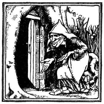 Drawing of the faerie, Habetrot. Drawing of the faerie, Habetrot.