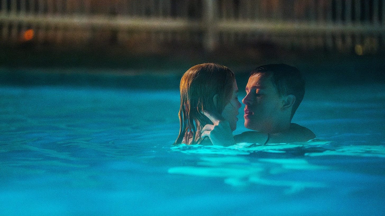 two people in a swimming pool