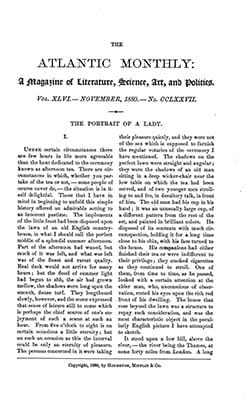 Atlantic Monthly first page