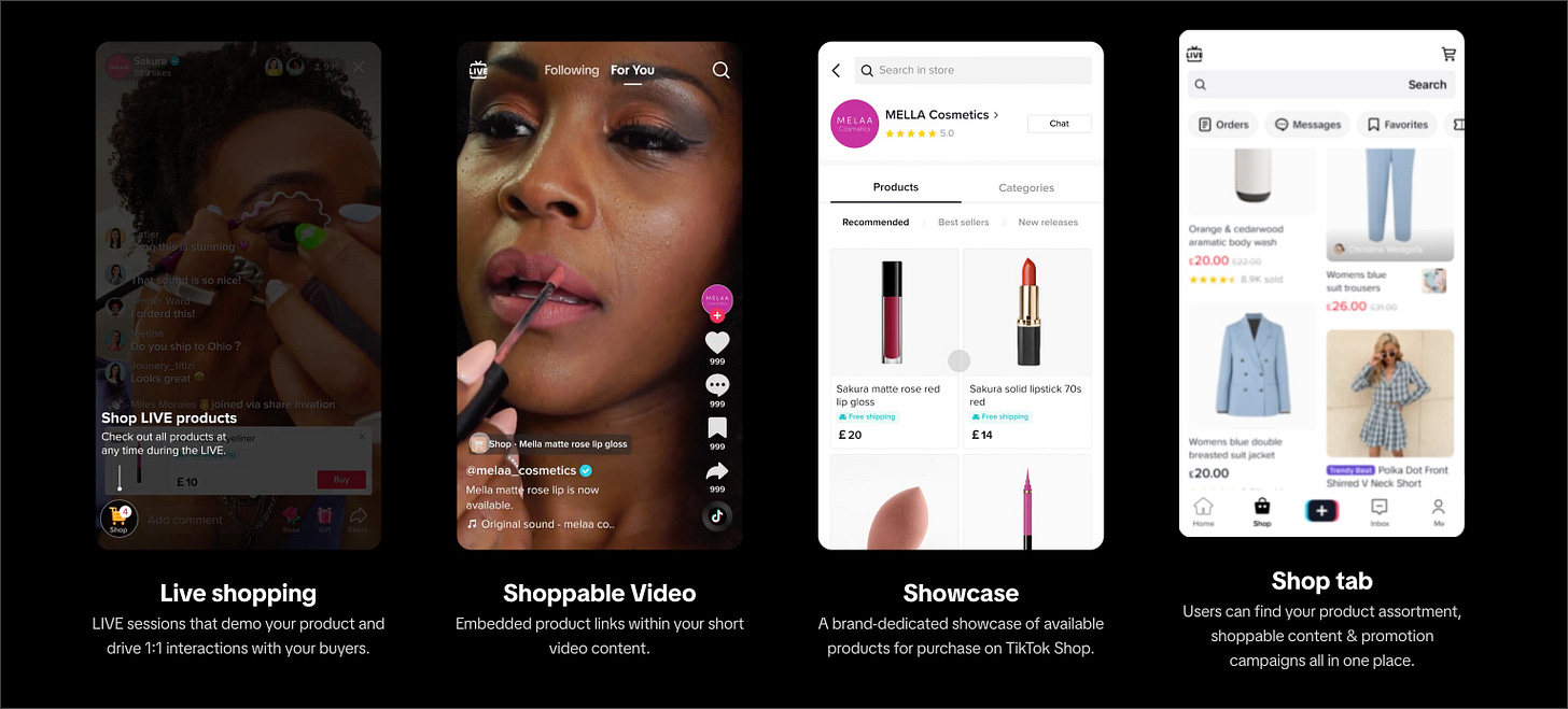 Formatos comprables de TikTok