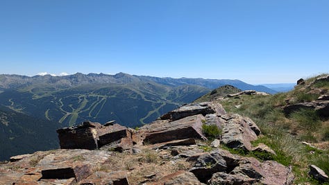Top of our climb between Pic de la Coma de Varilles and Cap de la Tosa d'Entor