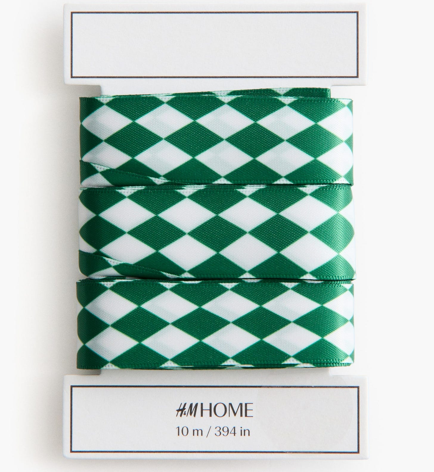 View larger image: Harlequin pattern ribbon - Green/Patterned - Home All | H&M GB 1