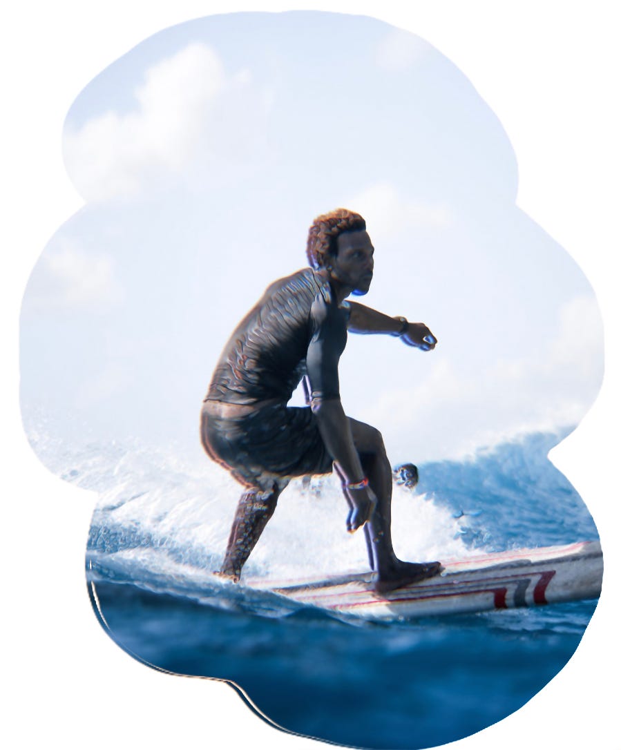 Man on surfboard