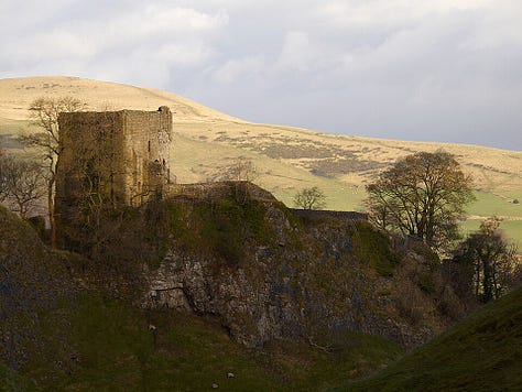Image credits: Photograph by Mike Peel (www.mikepeel.net)., CC BY-SA 4.0, https://commons.wikimedia.org/w/index.php?curid=13509487, By Darren Copley from Sheffield - Peveril Castle, Castleton, CC BY 2.0, https://commons.wikimedia.org/w/index.php?curid=8748969, By Steven Newton - Peveril Castle, Castleton, CC BY 2.0, https://commons.wikimedia.org/w/index.php?curid=8748989, By Mick Knapton at the English-language Wikipedia, CC BY-SA 3.0, https://commons.wikimedia.org/w/index.php?curid=15899264, https://www.english-heritage.org.uk/visit/places/peveril-castle/